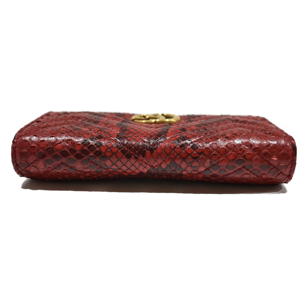 Gucci Continental Wallet Python Leather Red - image 6